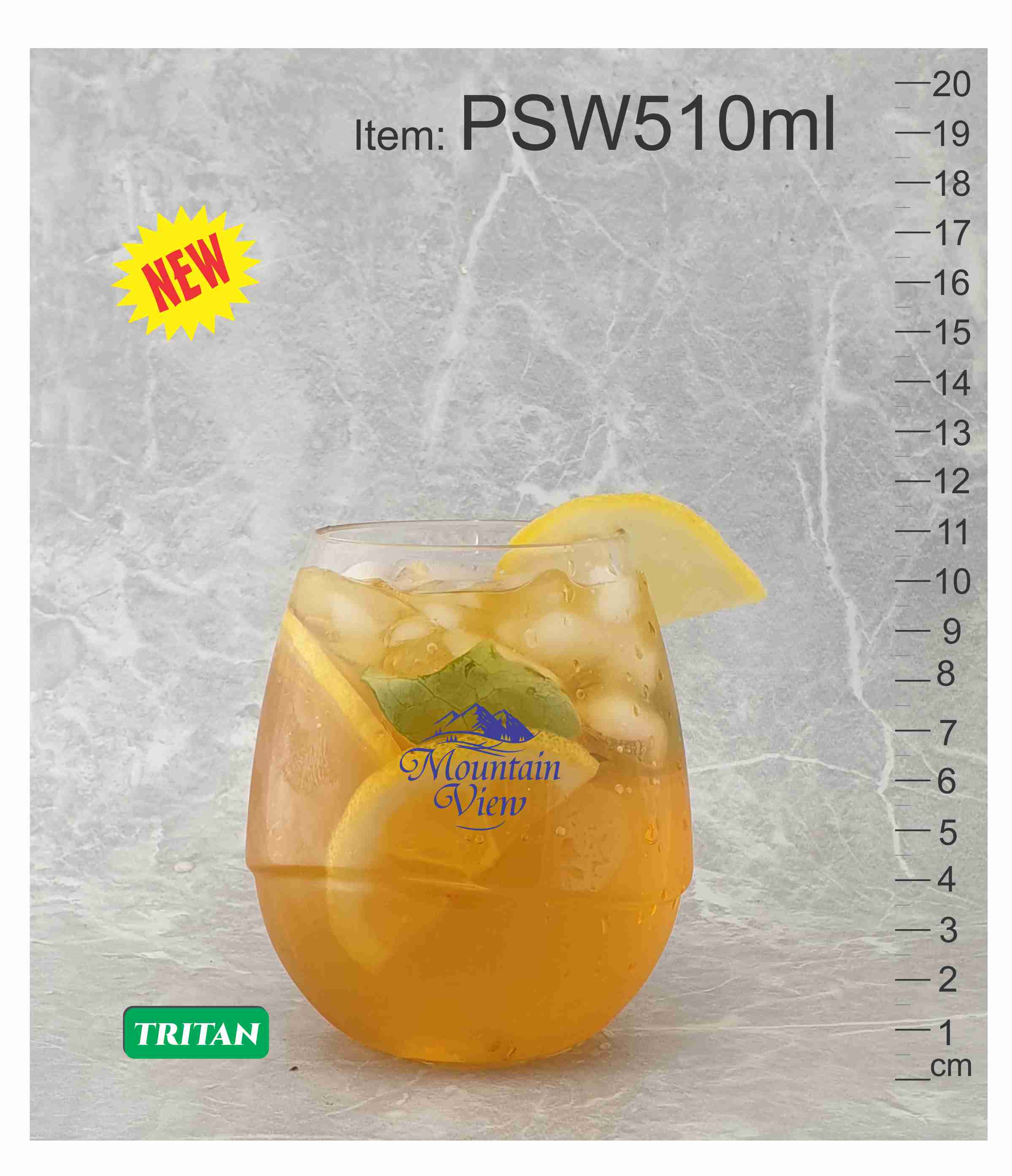 PSW510-reusable-custom-printed-festival-events-party-barrel-shape-low-cost-cheap-cups-unbreakable-plastic-drinking-mochito-mojito-rum-drink-stemless-wine-pot-glasses-abc2000-melbourne-Australia logo printed plastic cocktail glass
