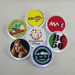 LED Flashing Light Button Badges